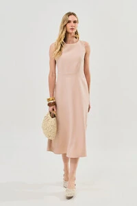Vestido Midi Regata de Alfaiataria Recortes