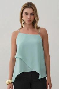 Blusa Dupla Transpassada de Alcinha Fina