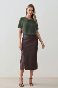 Blusa Decote V Torcido