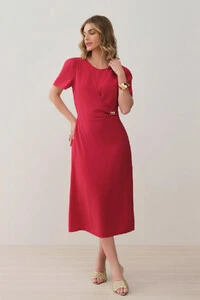 Vestido Midi Leve Transpasse Gold