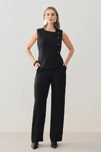 Conjunto de Camisa Regata Assimétrica Pence Mini Botões Gold