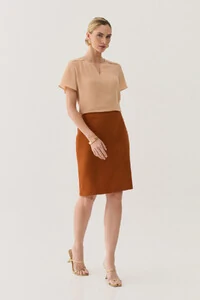 Blusa Decote Cavado Ombro Nervura