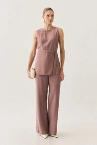 Conjunto de Alfaiataria de Regata Recorte Cinto Fivela