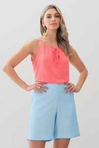 Alcinha Frente Única Decote Gota Laço