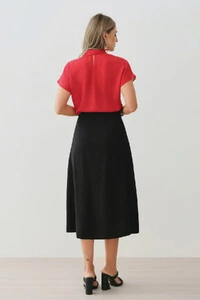 Blusa Manga Morcego Gola de Laço