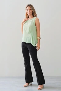 Regata Assimétrica Drapeada Pregas Triple