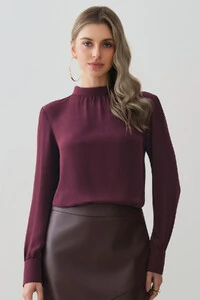 Blusa Manga Longa Punho Double Gola Dobrada