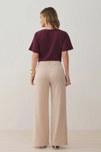 Blusa Assimétrica Ombro Esquerdo Pregas Triple