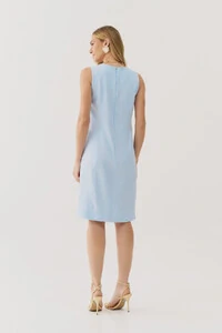 Vestido Regata de Alfaiataria Decote V Recortes