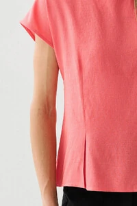 Blusa Acinturada Manga Morcego Pregas