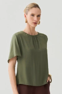 Blusa Decote Franizido