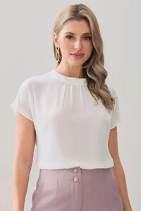 Blusa Manga Morcego Gola Baixa