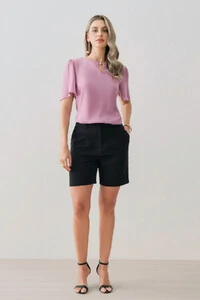 Blusa Manga Evasê Decote Vazado Gold