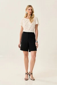 Blusa Poa Ombro Franzido