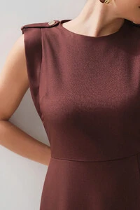 Vestido Midi Regata Transpassada Ombro Martingale Gold