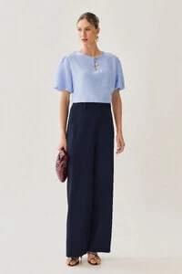 Pantalona de Alfaitaria Botão Forrado