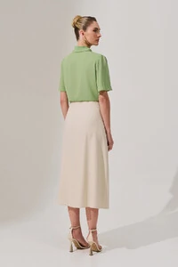 Blusa Gola Dobrada Laço Lateral