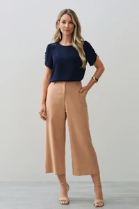 Blusa Manga Mini Botões Forrados Triple