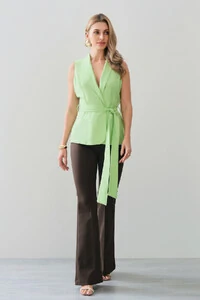 Colete Gola de Blazer Cinto