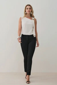 Calça Cigarrete de Alfaiataria Double Nervura