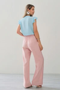 Regata Gola Baixa Laço Ombro Babado