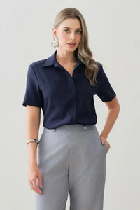 Camisa de Alfaiataria Bolso