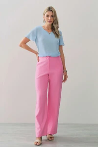 Blusa Manga Evasé Decote Cavado