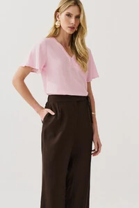 Blusa Decote V Pregas