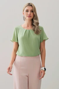Blusa Decote Pregas