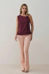 Calça Flare de Alfaiataria Double Nervura