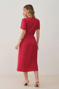 Vestido Midi Leve Transpasse Gold