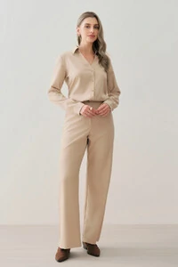 Conjunto de Alfaiataria de Camisa Manga Longa e Calça Reta