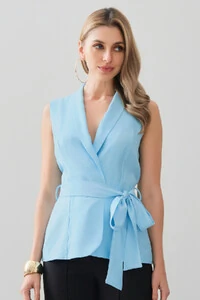 Colete Gola de Blazer Cinto