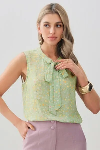 Regata Floral Gola Baixa Laço
