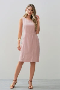 Vestido de Linho Recortes