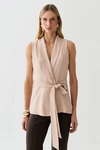 Colete Gola de Blazer Cinto