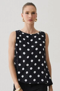 Regata Assimétrica Poa Cintura Direita Pregas