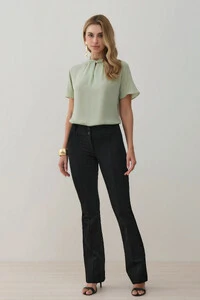 Calça Flare de Alfaiataria Double Nervura