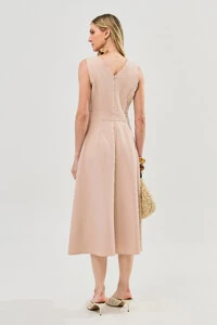 Vestido Midi Regata de Alfaiataria Recortes