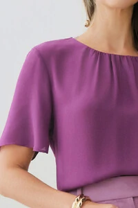 Blusa Decote Franizido