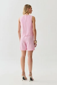 Conjunto de Blusa Regata Pence e Shorts Botão Forrado