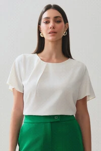 Blusa Decote Prega
