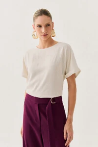 Blusa Manga Morcego Dobrada