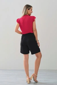 Regata Gola Baixa Laço Ombro Babado