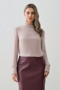 Blusa Manga Longa Punho Double Gola Dobrada