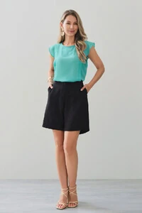 Regata Ombro Babado Prega