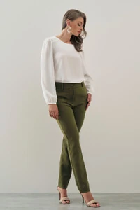 Blusa Manga Longa Ombro Recortes Double