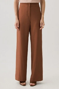 Pantalona Slim de Alfaiataria Bolso Faca Discreta