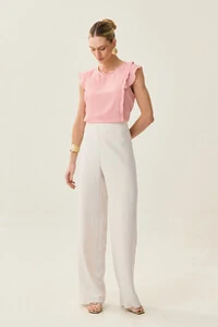 Regata Ombro Babado Prega