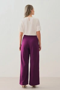 Blusa de Textura Listrada Manga Balonê